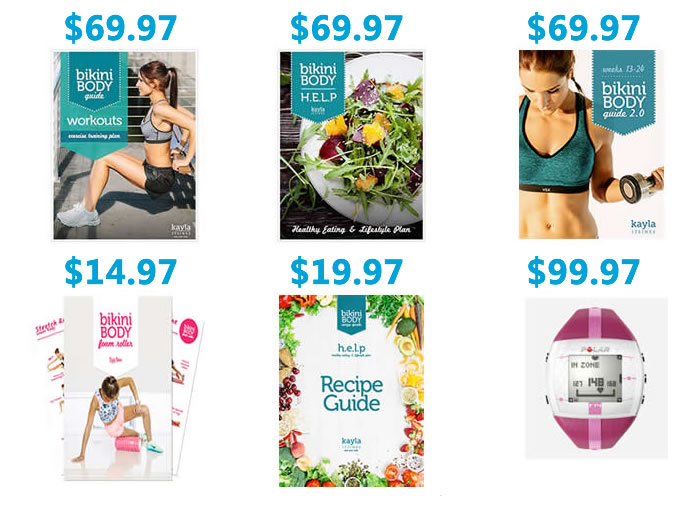 Kayla Itsines Bikini Body Guide full list