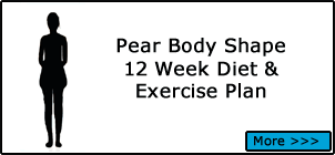 Pear body shape exercise and diet plan